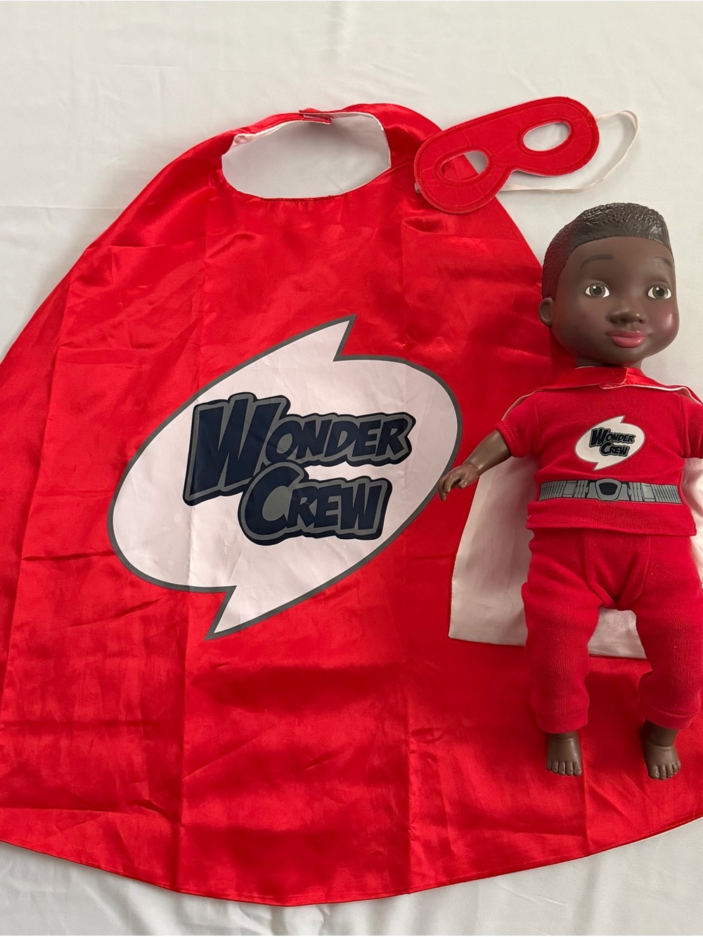 Red Kids Superhero Cape & Mask Set